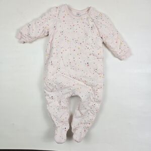 Baby GAP Pink Footed One-Piece 3-6 Months Star Print Snap Closure Thin Jacket